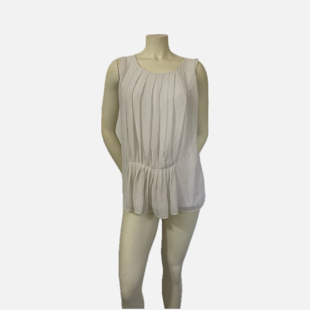 Dressy White Sleeveless Top